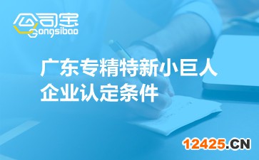 廣東專(zhuān)精特新小巨人企業(yè)認(rèn)定條件