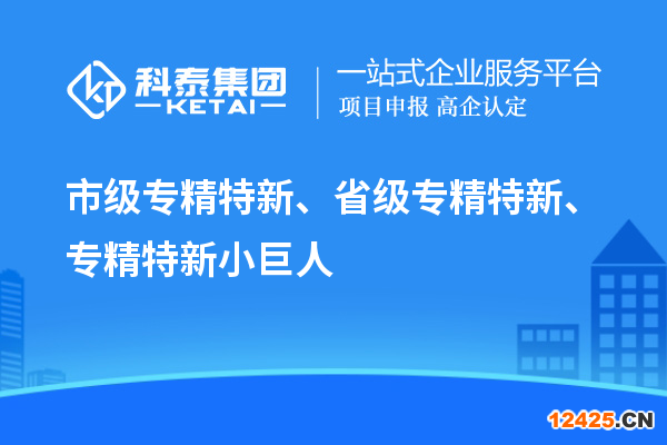 市級專精特新、省級專精特新、專精特新小巨人