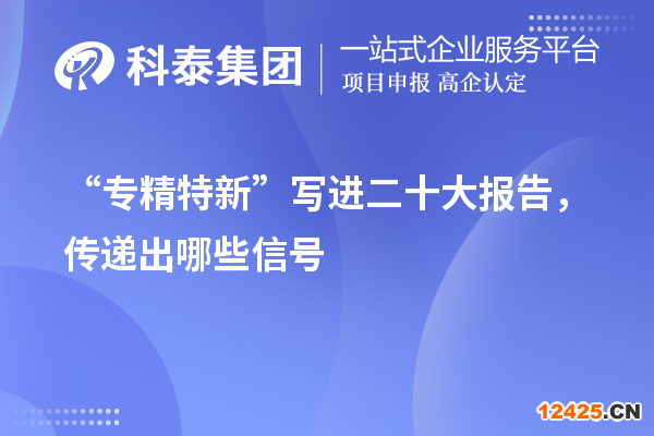 “專精特新”寫進二十大報告，傳遞出哪些信號