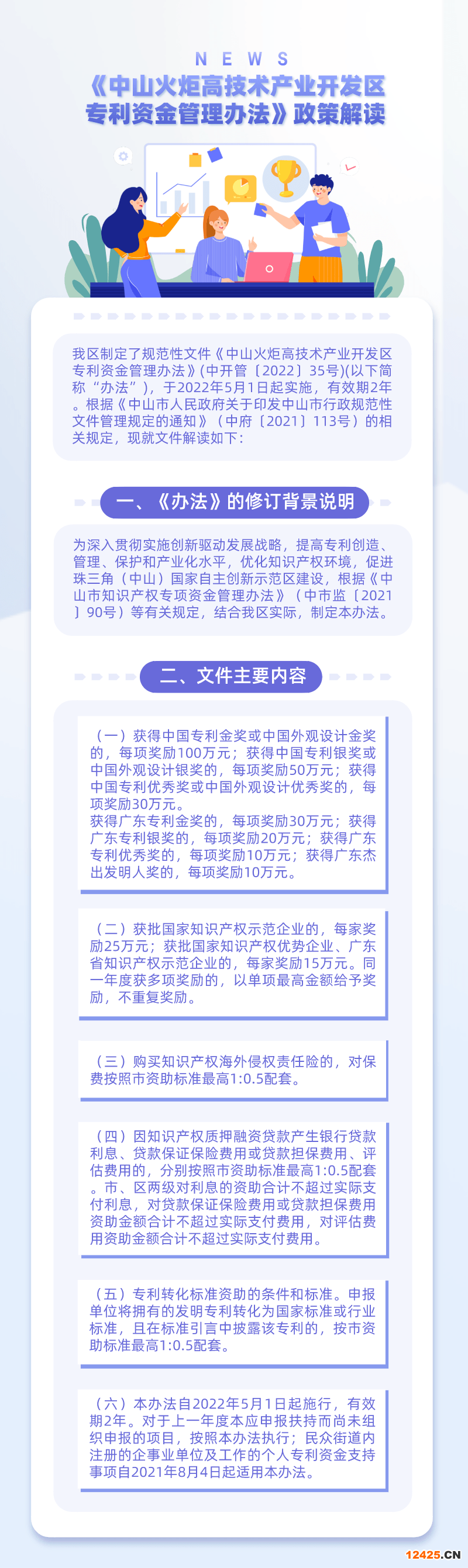 《中山火炬高技術(shù)產(chǎn)業(yè)開發(fā)區(qū)專利資金管理辦法》政策解讀