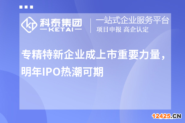 專精特新企業(yè)成上市重要力量，明年IPO熱潮可期