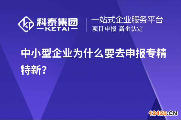 中小型企業(yè)為什么要去申報(bào)專精特新？