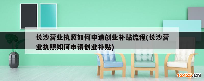 長(zhǎng)沙營(yíng)業(yè)執(zhí)照如何申請(qǐng)創(chuàng)業(yè)補(bǔ)貼流程(長(zhǎng)沙營(yíng)業(yè)執(zhí)照如何申請(qǐng)創(chuàng)業(yè)補(bǔ)貼)