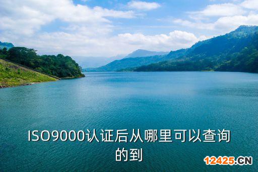 ISO9000認(rèn)證后從哪里可以查詢(xún)的到