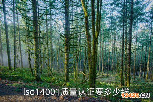 lso14001質(zhì)量認證要多少錢