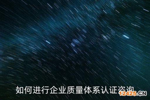 如何進(jìn)行企業(yè)質(zhì)量體系認(rèn)證咨詢