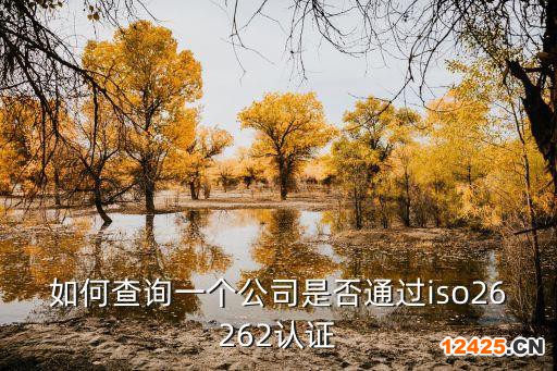 如何查詢一個(gè)公司是否通過iso26262認(rèn)證