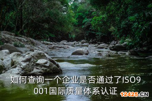 如何查詢一個(gè)企業(yè)是否通過了ISO9001國際質(zhì)量體系認(rèn)證