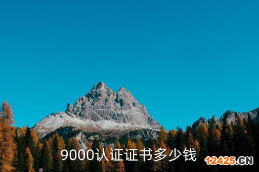 9000認證證書多少錢