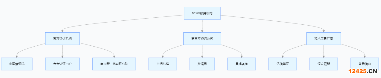 DCMM 服務(wù)機(jī)構(gòu)分類與典型代表關(guān)系圖