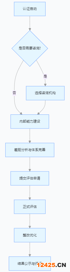 DCMM 認(rèn)證全流程階段劃分與關(guān)鍵節(jié)點(diǎn)示意圖
